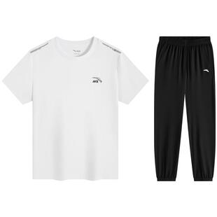 安踏儿童男女童好洗运动套装2026夏季新款亲肤透气易去污短袖长裤