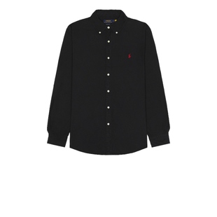 Polo Ralph Lauren 衬衫老钱风小马标刺绣单排扣长袖上衣REVOLVE