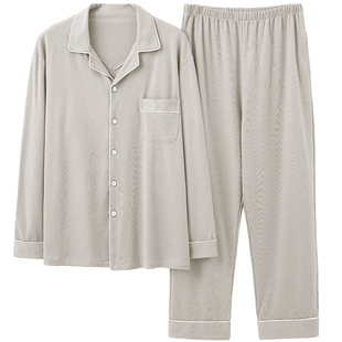七色纺睡衣男款2026新款夏薄款纯棉布料100全棉可外穿家居服套装