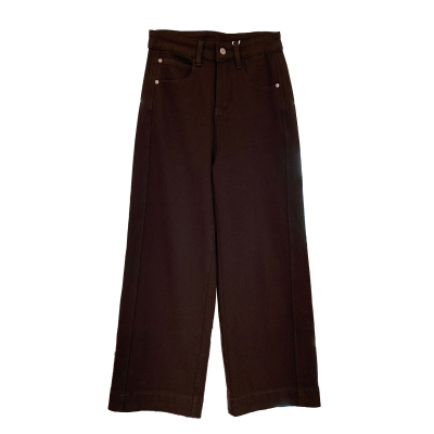 四面弹加绒双侧线美拉德直筒裤