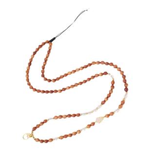 老山檀木白玉女檀香项链半山半水吊坠挂绳唐卡文玩国风佛牌绳子