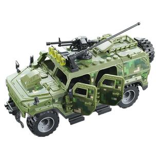 兼容乐高积木人仔荒漠特种兵小人男孩益智拼装儿童玩具军事悍马车