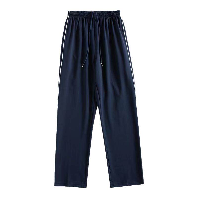 藏青色初中高中生一条杠校服裤子