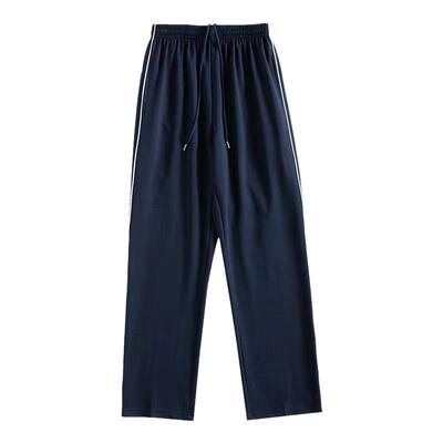 藏青色初中高中生一条杠校服裤子