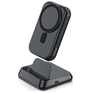 爵位 磁吸无线可拆卸充电宝三合一自带线适用苹iPhone/华为/小米超薄小巧便携式magsafe移动电源3c认证