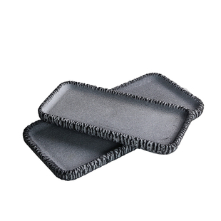 卫绿简约黑色个性花卉艺术水泥长方形花盆底座托盘花托花盘盛水盘