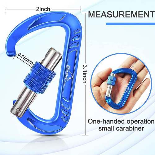 源头工厂户外登山扣主锁扣挂钩12KN主挂钩丝登山D吊床型快带锁锁
