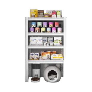 钢制下空式储物架猫咪用品收纳高脚架子阳台货架猫砂盆上方置物架