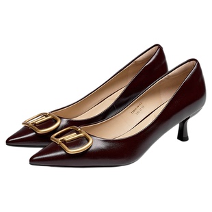 【第六感】蹀愫尖头小猫跟高跟鞋职业单鞋TA54514-13