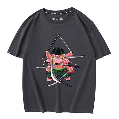 日系派大星联名索隆纯棉圆领短袖