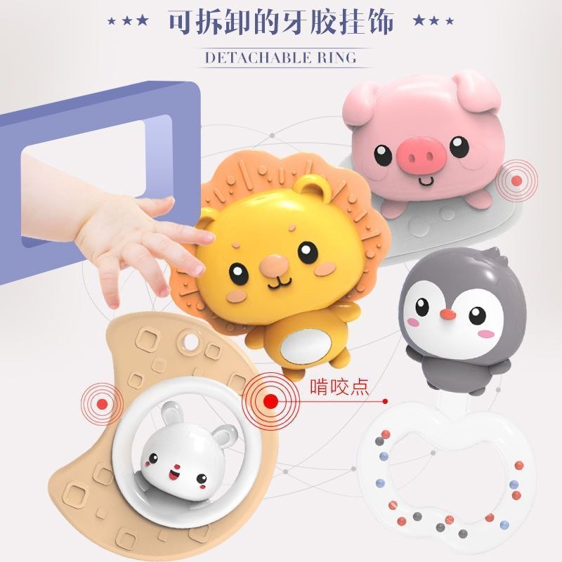 比婴儿宝宝床铃0-1玩具厂外贸跨境12摇铃3-6床头音乐个铃月岁旋转