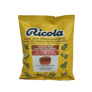 现货！加拿大Ricola利口乐润喉糖无糖天然草本喉糖护嗓含片105粒