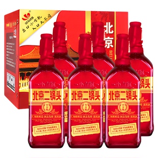 出口小方瓶牌北京二锅头红方42度清香型白酒6瓶永丰牌官方旗舰店