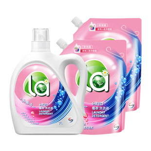 威露士la洗衣液全能6合1无患子3L2升1松木袋装补充装清可新洗衣液