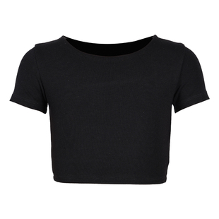 Dancebaby拉丁舞练功服女儿童夏季跳舞蹈上衣短袖专业上衣DAS224X