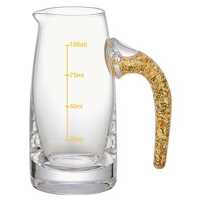 水晶金箔白酒杯套装家用小号