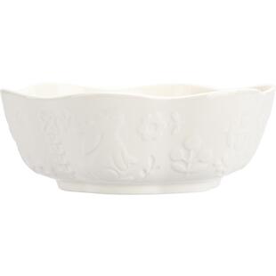 摩登主妇1280℃高温白瓷浮雕餐具饭碗家用2026新款碗具汤碗餐盘子