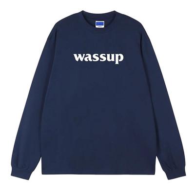 Wassuphouse基础印花纯棉长袖T恤