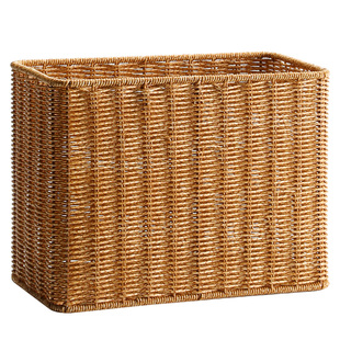 闲储书房杂志书报夹缝隙收纳筐客厅家用窄高型置物篮瑜伽垫整理筐