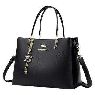 品牌袋鼠女包新款送妈妈礼物中年单肩斜挎包2025女士真皮手提包女