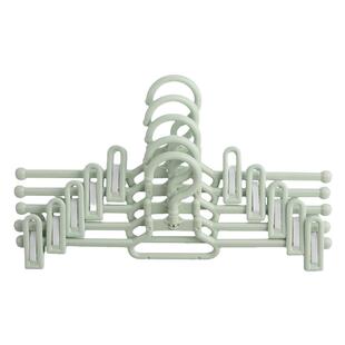 茶花裤架裤夹家用无痕晾衣架裙架裙夹子专用塑料夹子防滑儿童裤挂