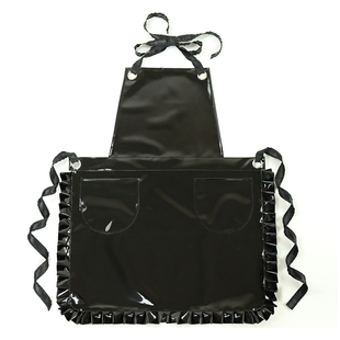 女士洋气好看的防水防油围裙家用厨房时尚带花边工作围腰定制logo