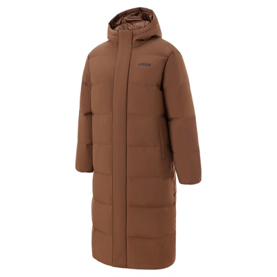 阿迪达斯官方新款男女加厚保暖上衣外套鸭绒过膝长款羽绒服JW1691