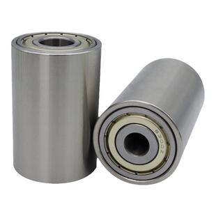 砂带机滚筒压轮传动轮被动轮轨道轮无动力滚轮双轴承不锈钢从动轮