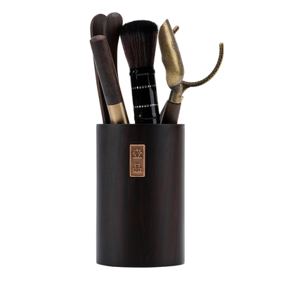 榜盛六君子套装高档黑檀木纯铜