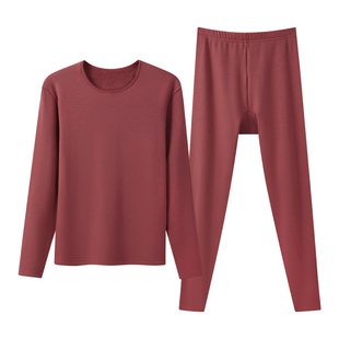 三枪女中老年冬季加绒加厚弹力保暖内衣套装秋冬防寒女款秋衣秋裤