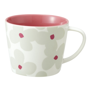 wpc马克杯简约花卉印花小清新设计高颜值瓷器餐具家用水杯早餐杯