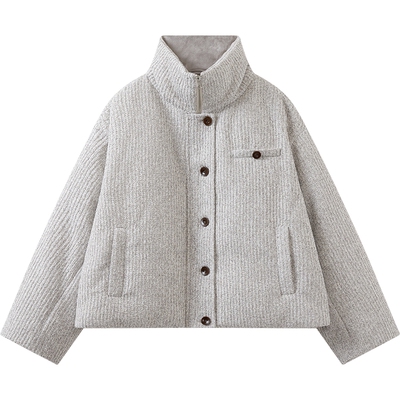 播短款立领保暖羽绒服女蓬松轻盈通勤外套DDS4RD5238