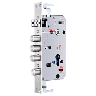 全钢二挡机械锁体-方头圆柱霸王防盗门入户门防盗锁(真钩/假钩)