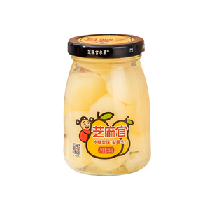 芝麻官梨罐头水果即食新鲜冰糖雪梨罐头零食梨球水果罐头258g*6罐