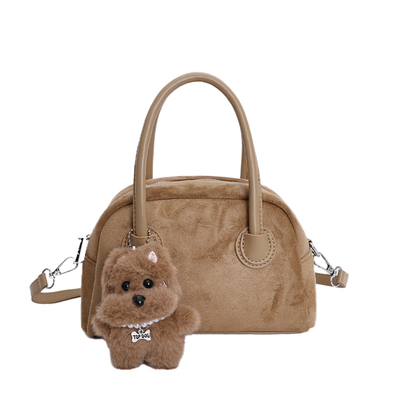 ZATZ复古麂皮绒面手拎枕头包