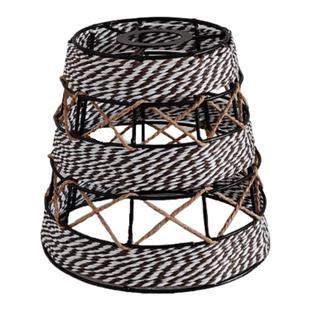 树枝灯罩手工diy编织灯罩纸绳复古日式灯罩外壳台灯e27灯座配件