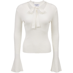 Vero Moda针织衫2026春季新款含绵羊毛微喇袖红色毛衣325424002