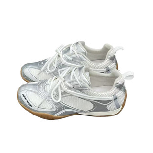 真皮休闲德训鞋2026春季新款时尚网面透气休闲运动鞋轻便百搭女鞋