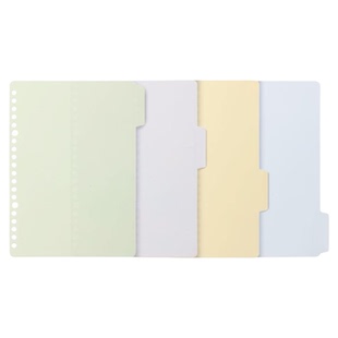 得力通用笔记本活页分隔页b5彩色内页隔页纸本子pp塑料26孔标签索引纸高颜值试卷整理分类纸资料文件分隔板