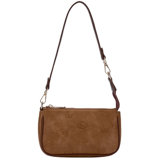 热风女士腋下包2025年秋季新款可爱压印迷你斜挎腋下包方形斜挎包