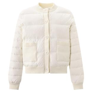 库恩玛维简约针织拼接羽绒服女2025年冬新款95白鸭绒保暖韩版外套