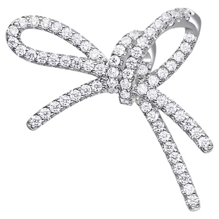 何方hefang贝珠耳扣女轻奢简约丝带蝴蝶结仙女棒无耳洞耳夹耳环