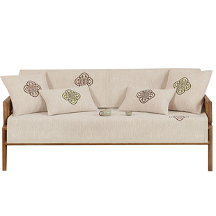 实木雪尼尔沙发垫防滑四季通用盖布新中式坐垫红木沙发套罩巾定制