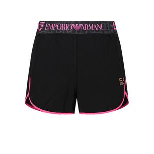 【自营】阿玛尼EA7 女士lOGO胶印运动休闲裤短裤3RTS54 TJKWZ直筒