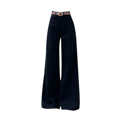 淡人高知老钱风穿搭高腰阔腿裤