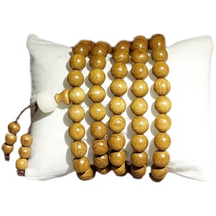 金丝楠木108佛珠手串男桢楠阴沉香木108颗手链念珠老料文玩手串