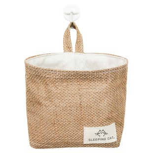 黄麻挂篮厨房葱姜蒜收纳筐壁挂编织储物杂物筐家用文具零食收纳篮