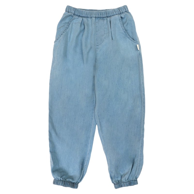 RyleeCru官方正品女童牛仔裤新款蓝色莱赛尔束脚休闲裤26夏3新品