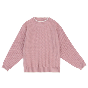 女童毛衣打底衫2025秋冬新款儿童韩版针织衫中大童小女孩圆领上衣