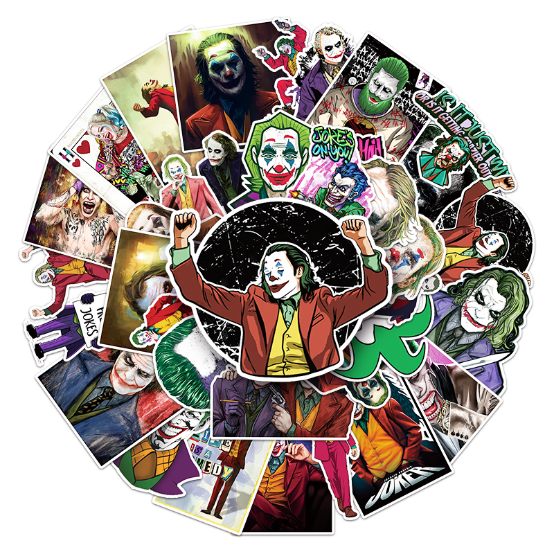 100張DC不義聯(lián)盟小丑貼紙希斯萊杰Joker防水裝飾滑板頭盔iPad貼紙